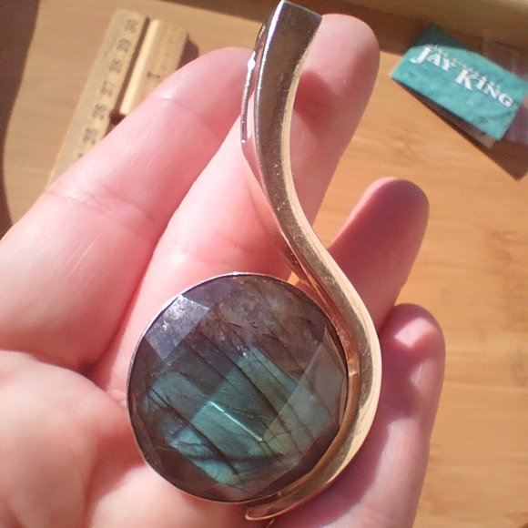 Jay King Jewelry - Jay King DTR Mine Finds Labradorite Pendant 2 3/4 inch  925 Sterling Sil…